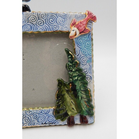 Blue Sky Clayworks Black Bear Picture Frame 2003 Heather Goldminc 4x6 Picture - Picture 3 of 11